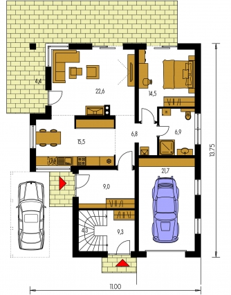 Grundriss des Erdgeschosses - PREMIER 199